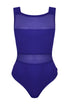 Shan Charlie Grid Mesh High-Neck One-Piece